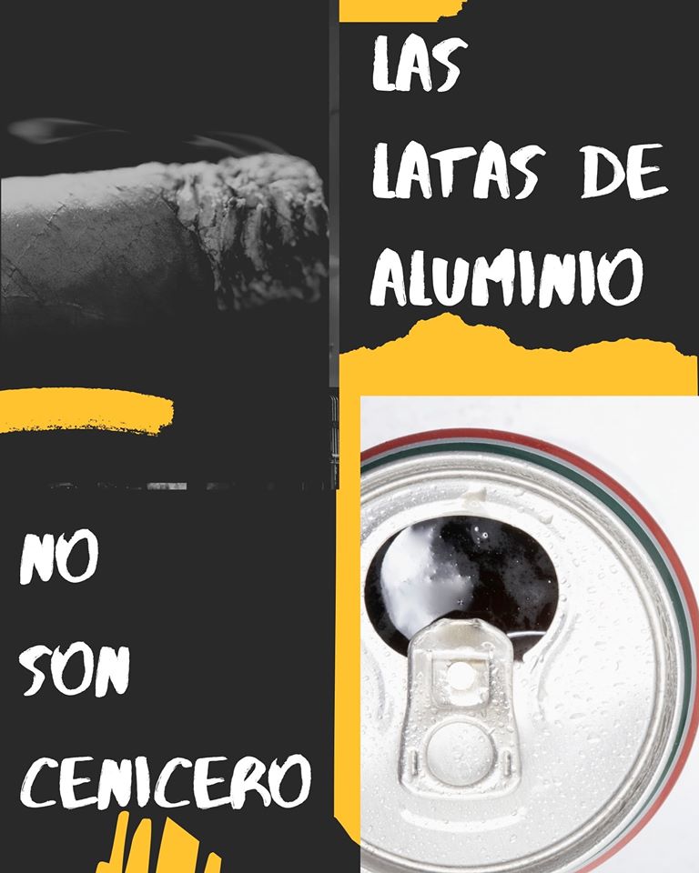 No Más Plástico - Las latas de aluminio no son cenicero